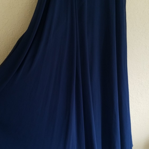 Dessy Collection Vivian Diamond Navy Formal Gown - Picture 3 of 7